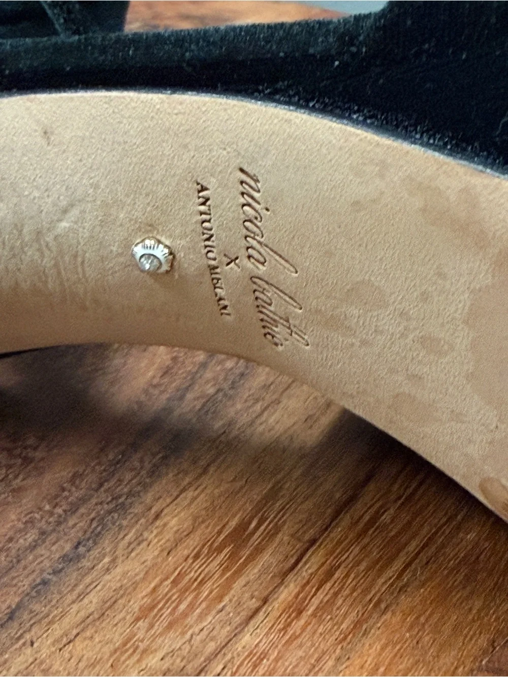 Nicola Bathie x Anton‎ Heunis Black Velvet Rosette Platform Heels Sz 9